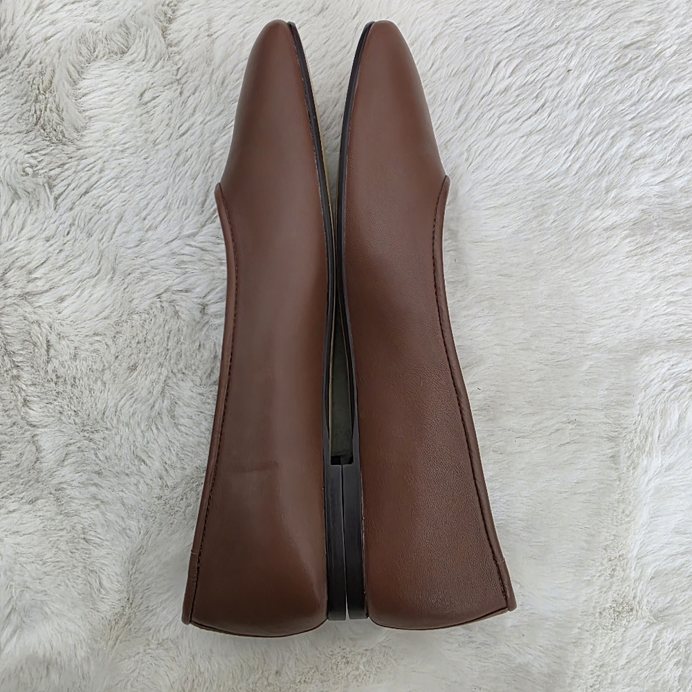 NEW Everlane The Day Mary Jane Rum Brown Leather Slip-On Ballet Flats 8 - Picture 11 of 14
